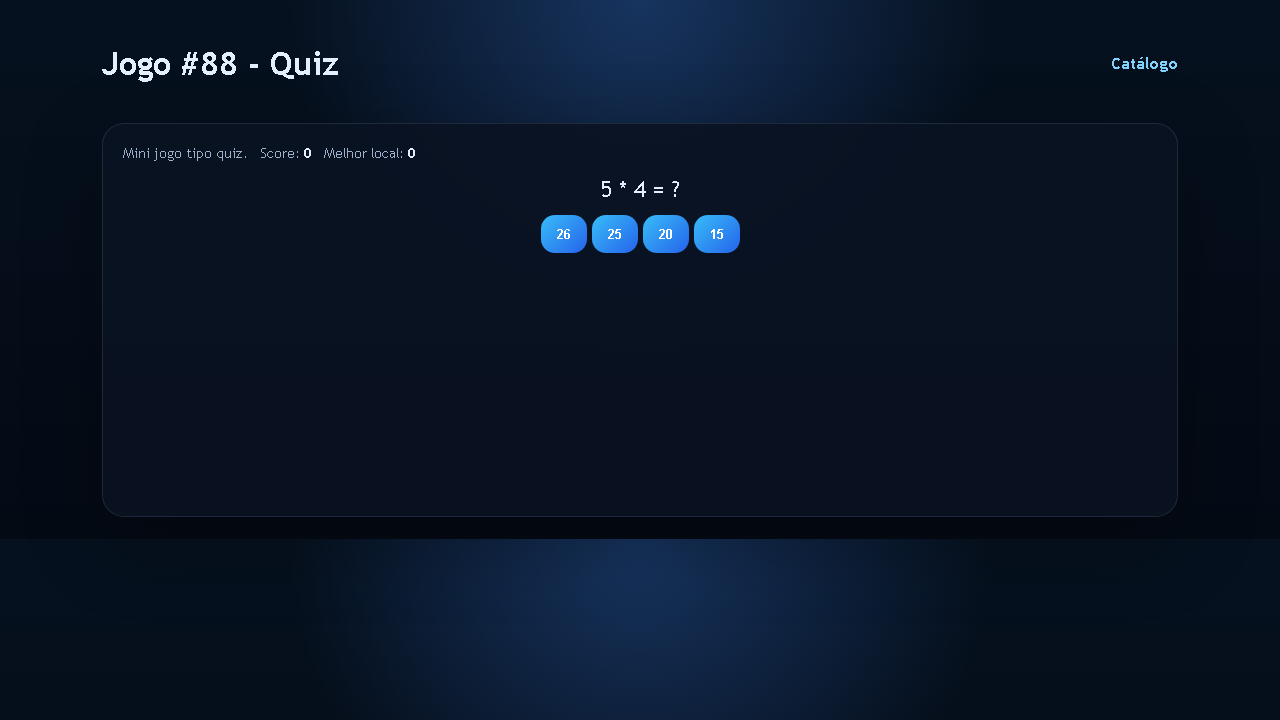 Jogo #88 - Quiz
