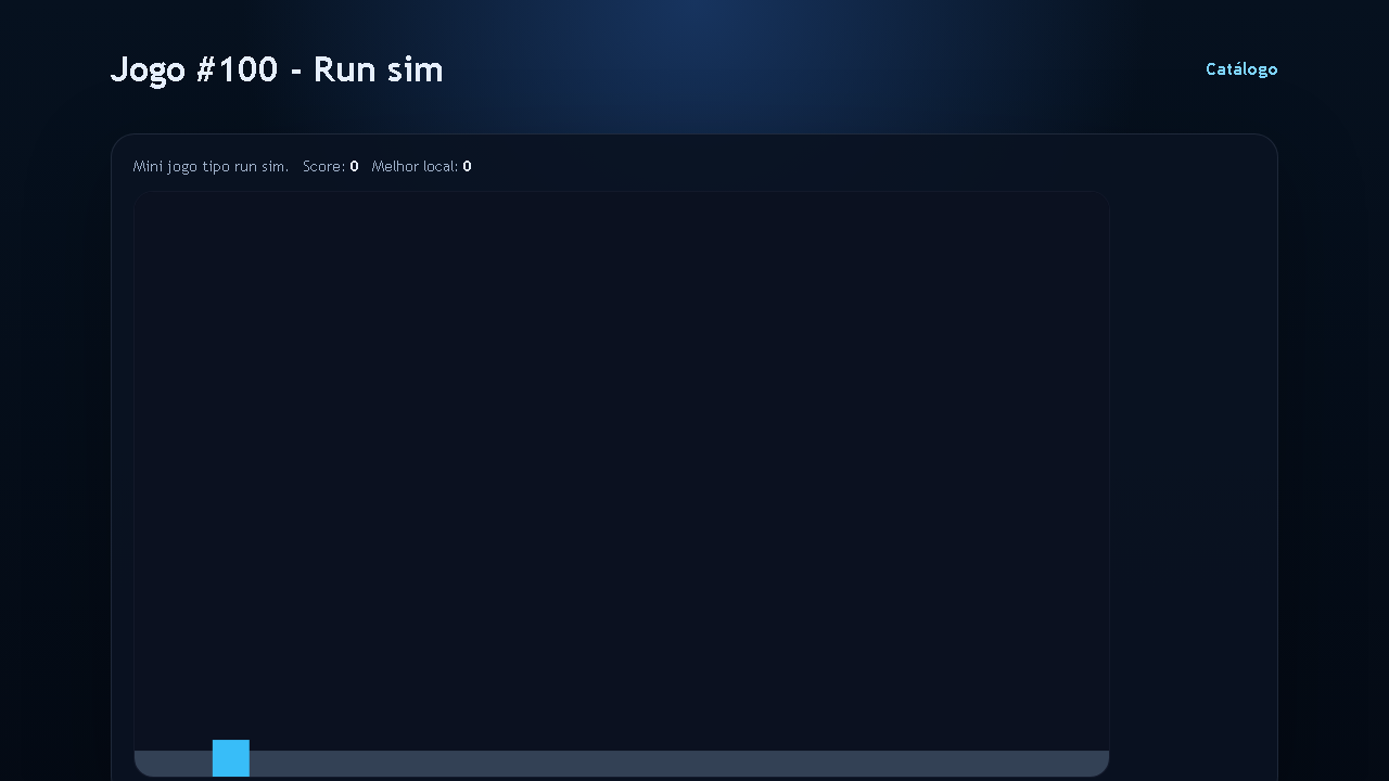 Jogo #100 - Run sim